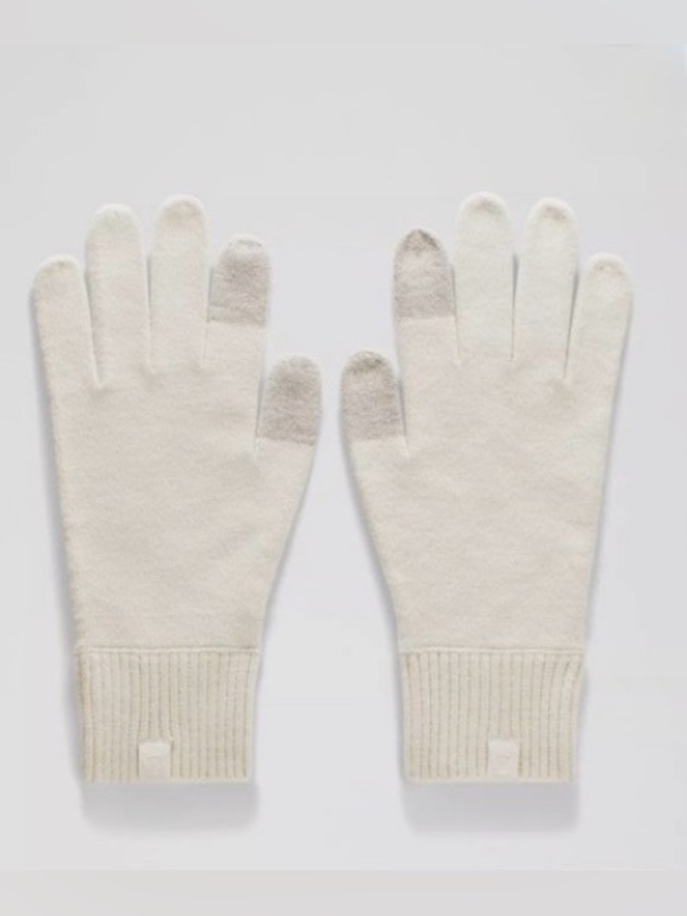 Lululemon Warm Revelation Gloves Heathered Light Ivory